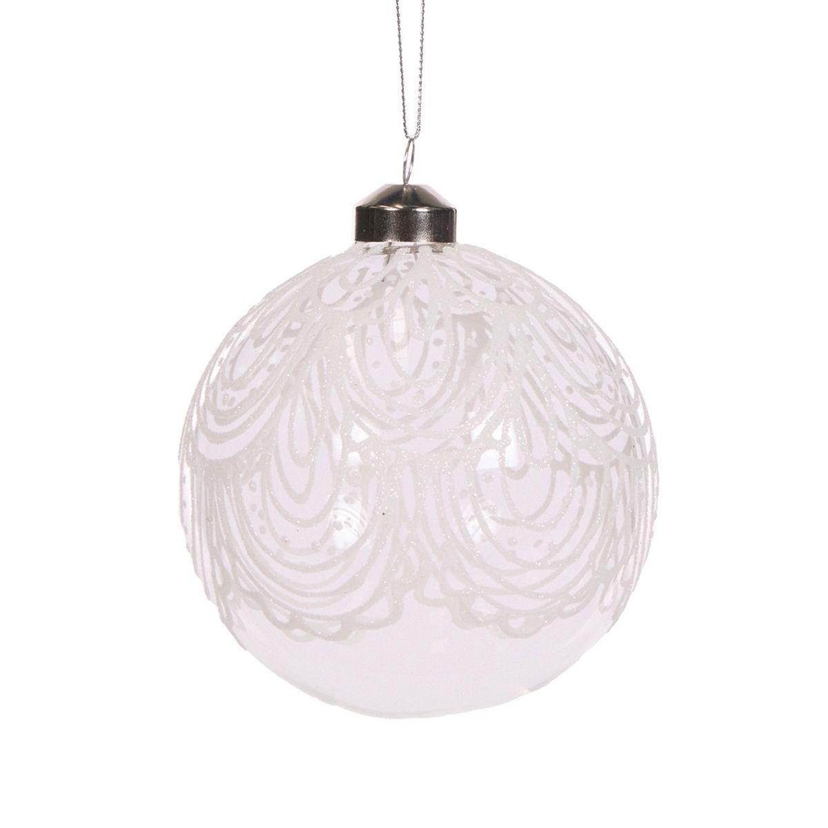 Clear Piped Lace Bauble