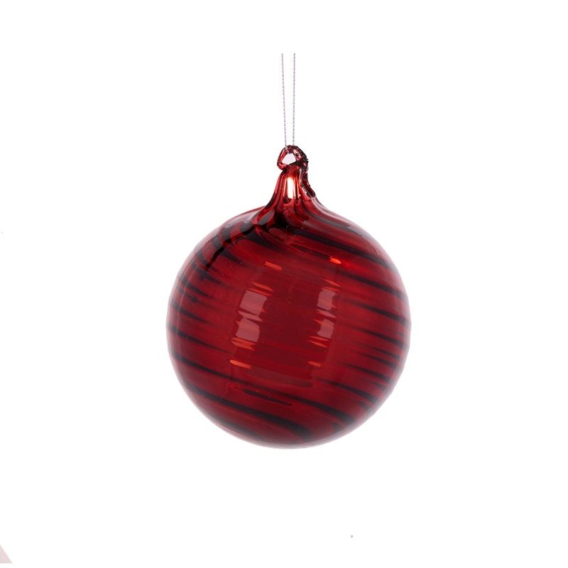 Burgundy Pearlescent Swirl Bauble