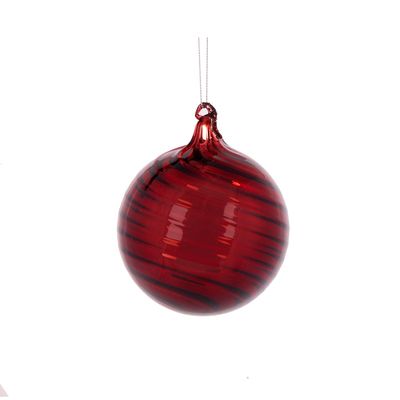 Burgundy Pearlescent Swirl Bauble