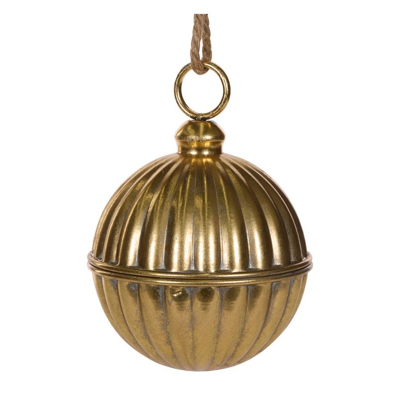 20cm Champagne Ribbed Bell