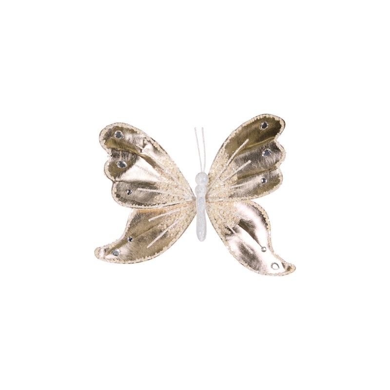 Elaborate Champagne Foiled Butterfly