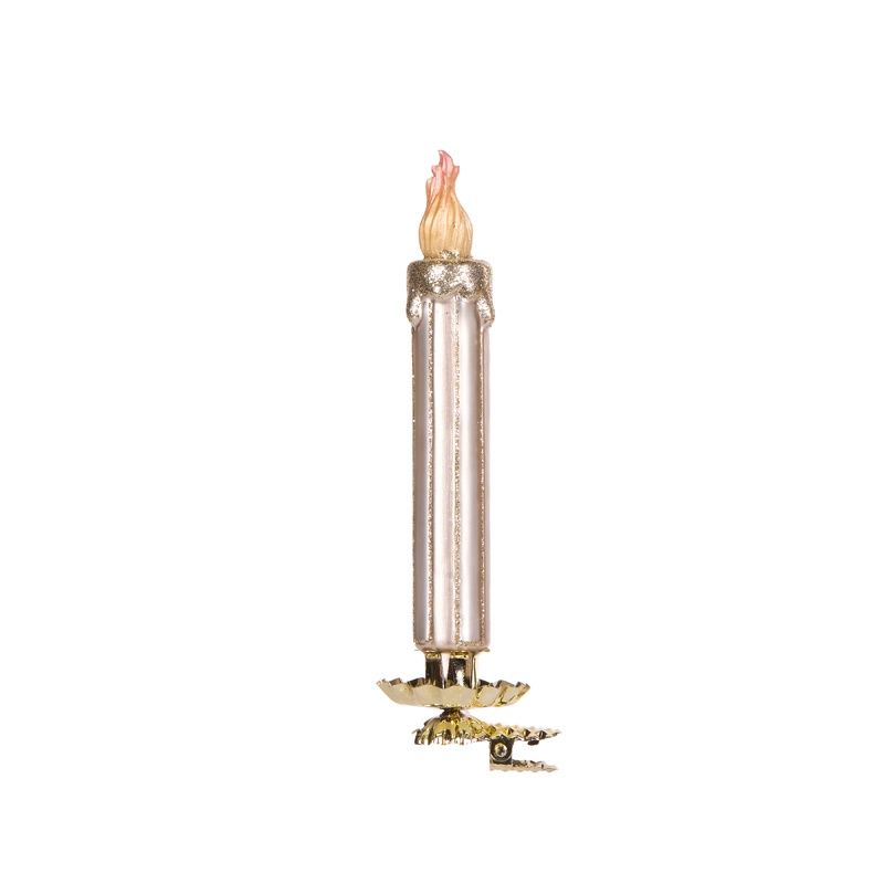 Gold Glass Clip Candle