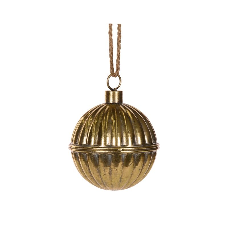 14cm Champagne Ribbed Bell