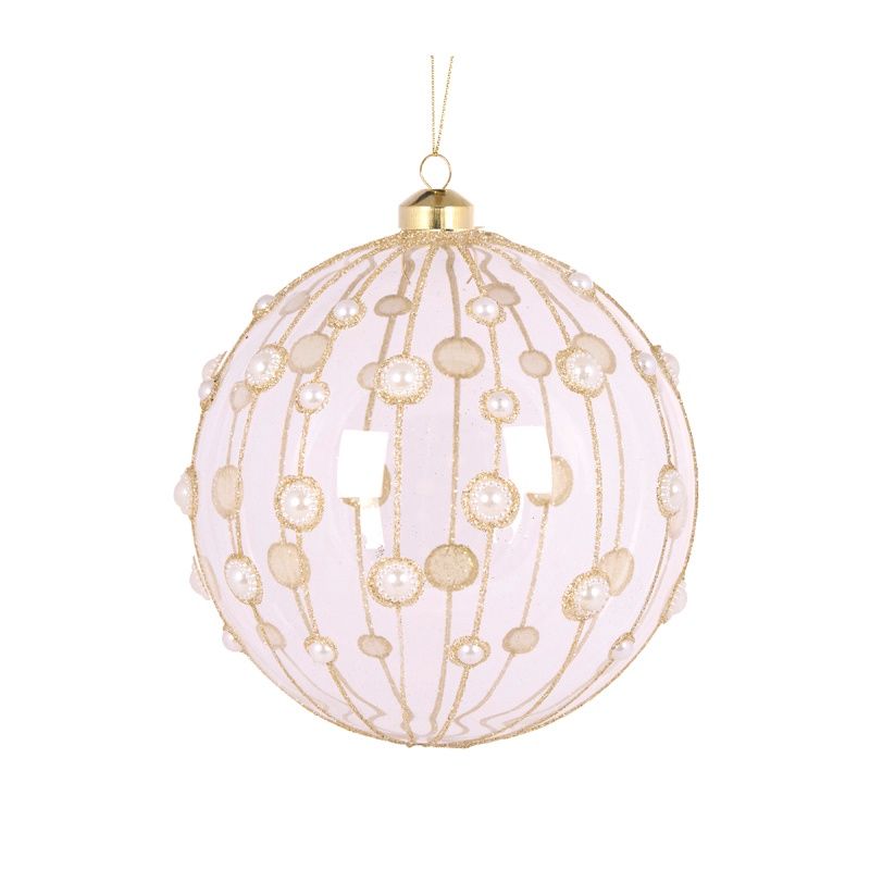 15cm Clear Pearl Bauble