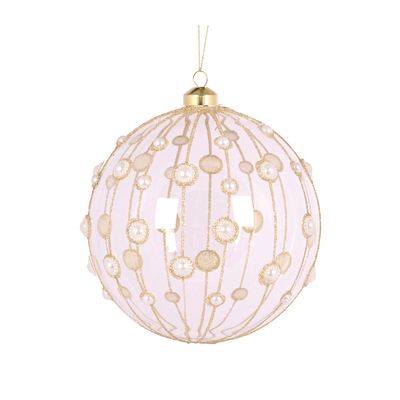 15cm Clear Pearl Bauble