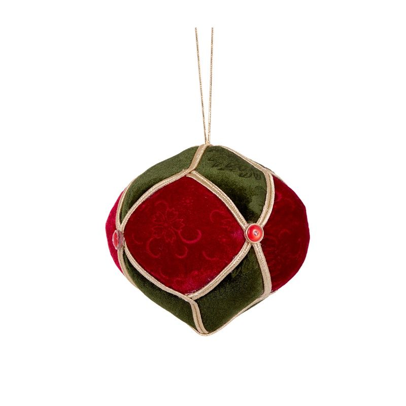Traditional Green Velvet Onion Bauble