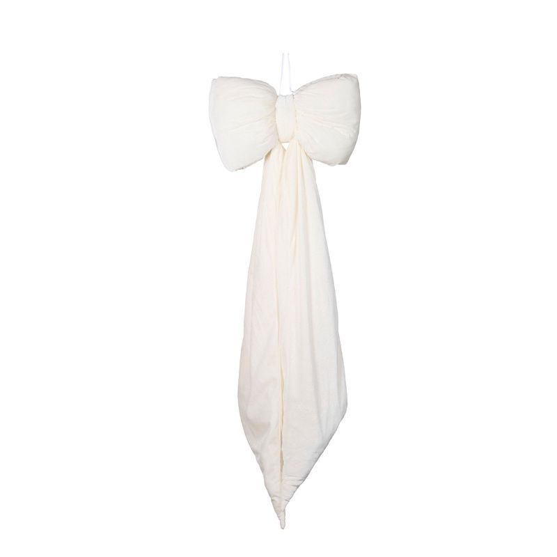 White Elongated Bow