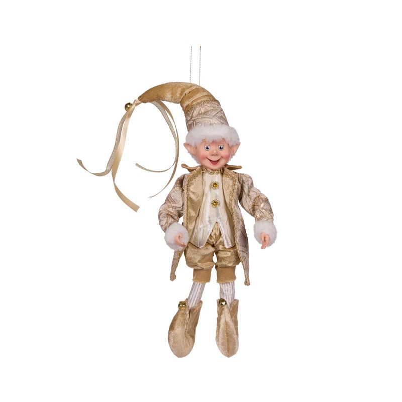 40cm Champagne Fabric Elf