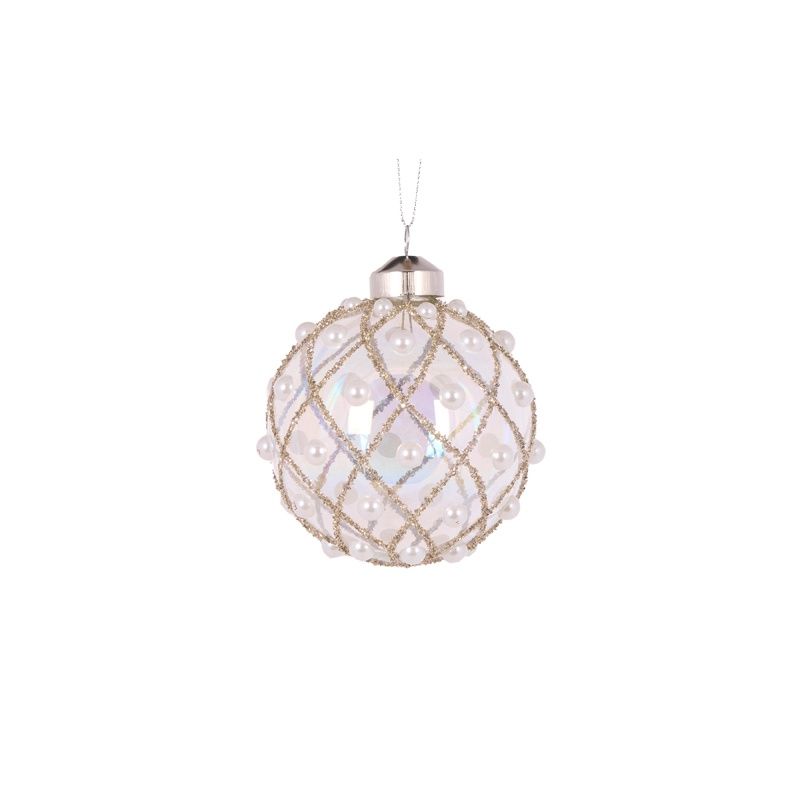 Iridescent Quilted Pearl Bauble