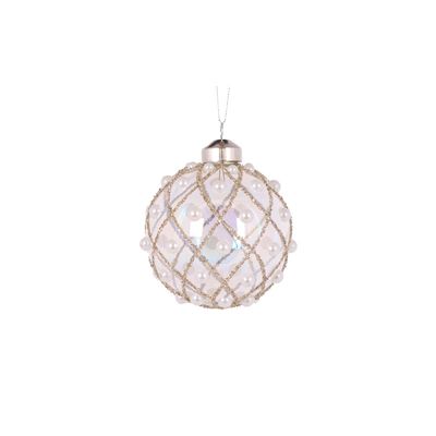 Iridescent Quilted Pearl Bauble