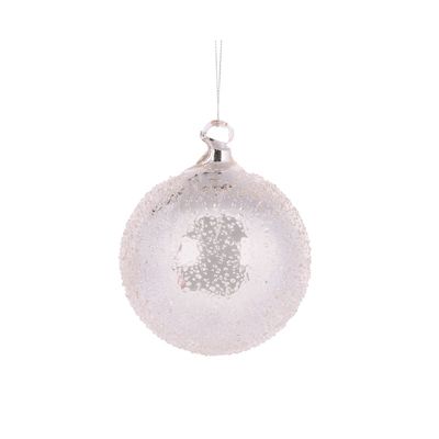 10cm Silver Mercury Bubbles Bauble