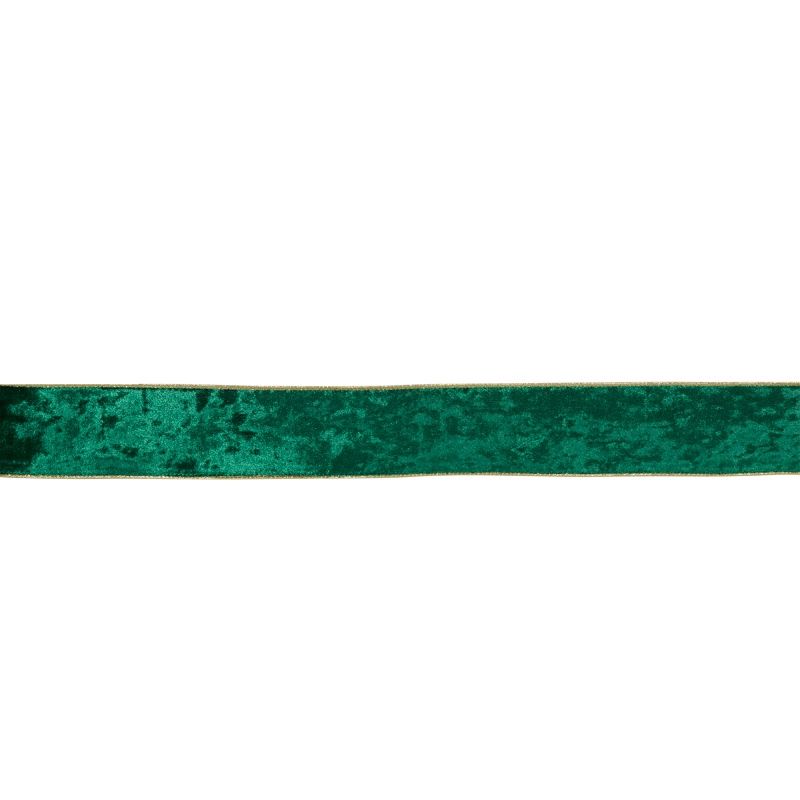 6.3 CM EMERALD GREEN VELVET RIBBON