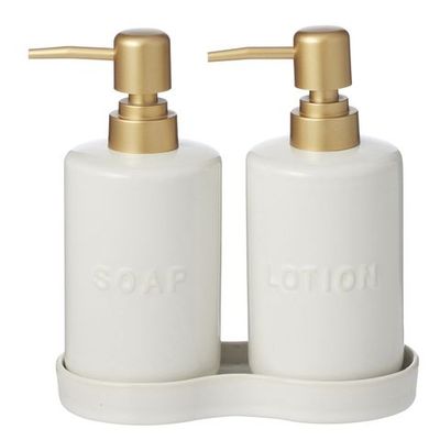 Smythe S/2 Cer Dispensers w Tray 17.5cm