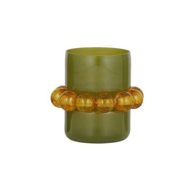 Swift Glass Candleholder 11x11.5cm Oliv