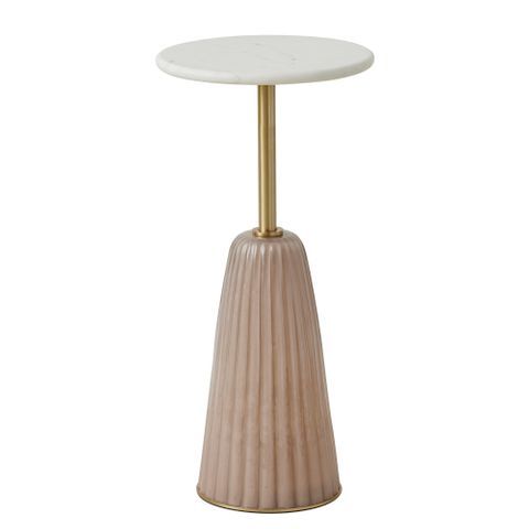 Mercer Glass/Metal Side Table 30x58cm
