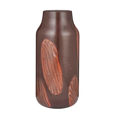 Kelsey Glass Vase 19x42cm Black/Choc
