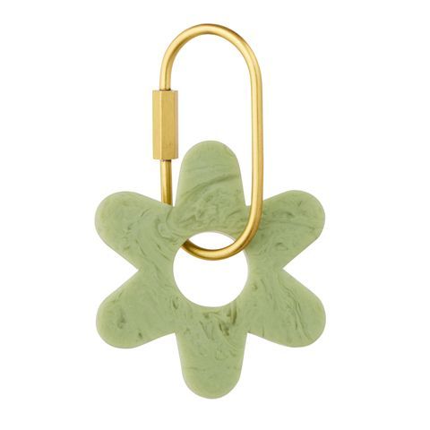 Kip Resin Flower Key Ring 7cm Pistachio