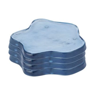 Bayou S/4 Glass Coasters 11cm Blue