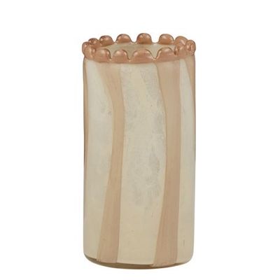Pettine Glass Vase 12.5x23.5cm Nude