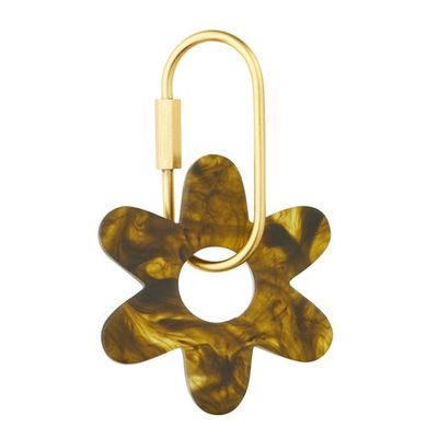 Kip Resin Flower Key Ring 7cm Pesto