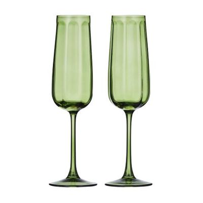 Studio S/2 Glass Flute 7x24cm Olive