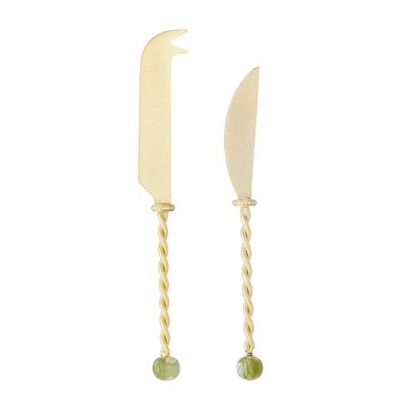 Amalia S/2 SS/Resin Knives 20cm Olive