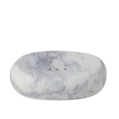 Pyke Marble Soap Dish 12x8.5x3.5cm White