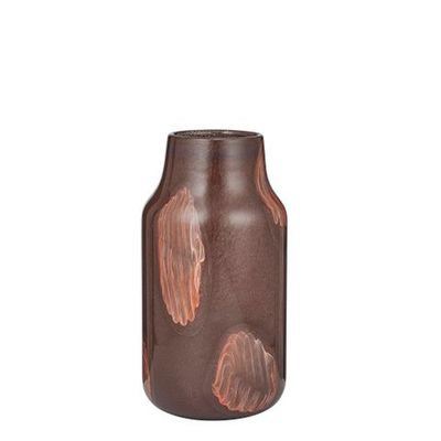 Kelsey Glass Vase 16.5x33cm Black/Choc