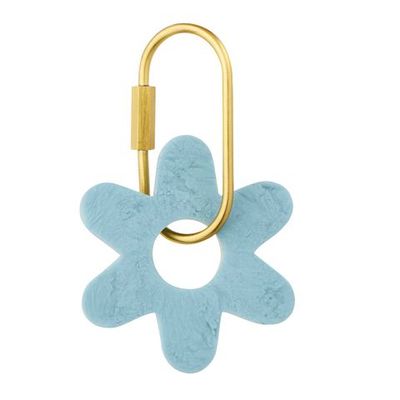 Kip Resin Flower Key Ring 7cm Sky