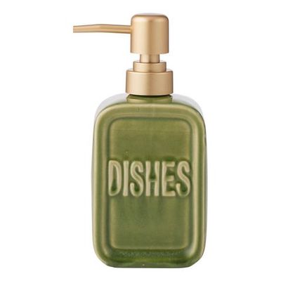 Dishes Cer Soap Dispenser 8.5x18cm Olive