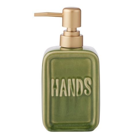 Hands Cer Soap Dispenser 8.5x18cm Olive