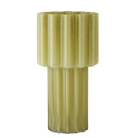 Selena Glass Vase 18x34.5cm Green