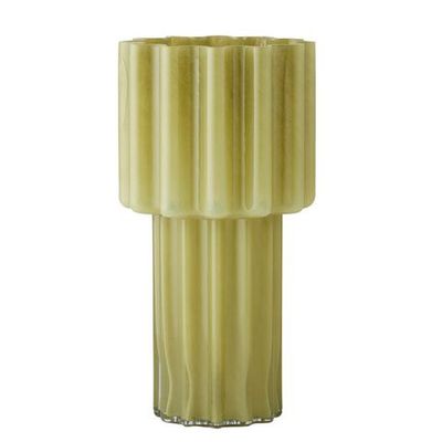 Selena Glass Vase 18x34.5cm Green