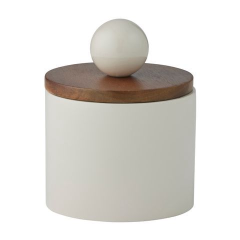 Axis Wood Storage Jar 12x15cm Ivory