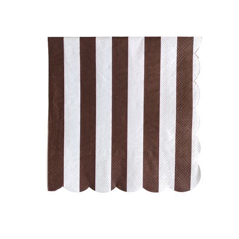 Carnival 20pk 3 Ply 33cm Napkin Cocoa