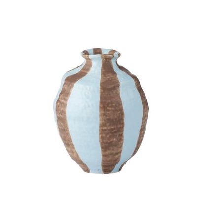 Ligne Ceramic Vase 13x15cm Sky/Choc