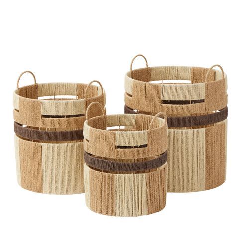 Paper Baskets 42x45cm Nat/Blk
