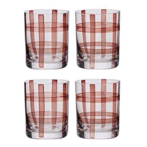Max S/4 Glass Tumbler 8x10cm Clear/Choc