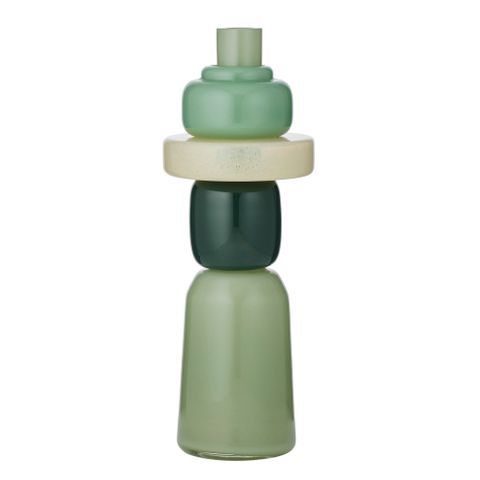 Luigi Glass Vase 16x46cm Mint/Forrest