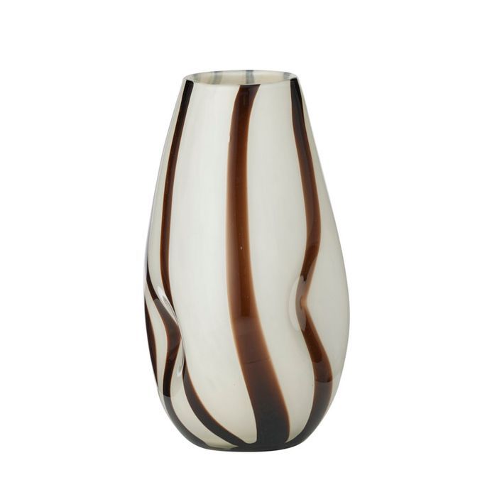Wendy Glass Vase 16x15x29cm Ivory/Cocoa