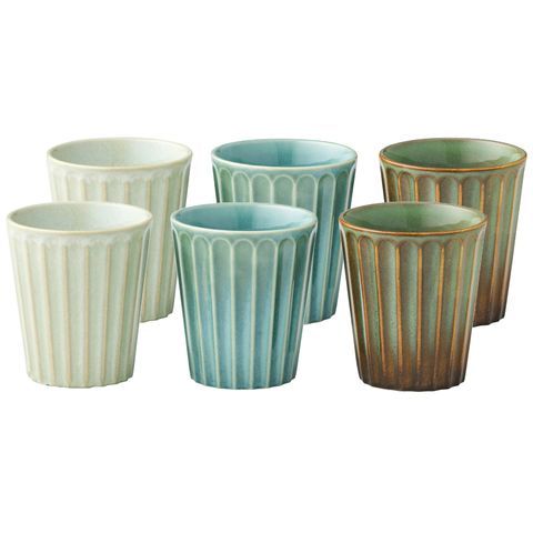 Vail S/6 Cer Latte Cup 8x9.5cm Ocean