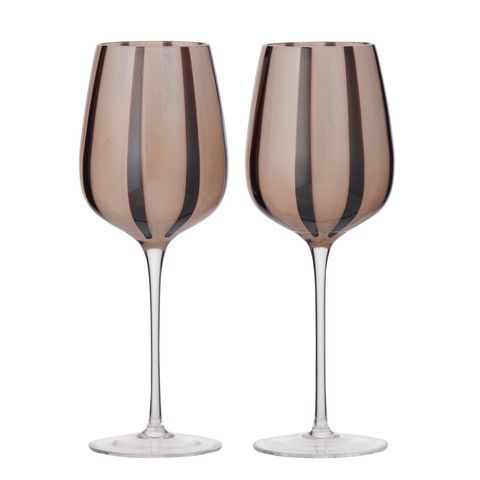 Aperitivo S/2 Wine Glass 9x24cm Nude/Blk