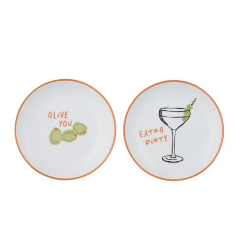 Saucy Ceramic Plate 15cm 2 Asst
