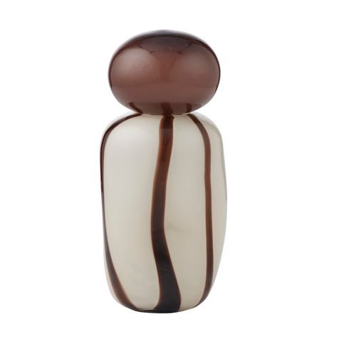 Chelsy Glass Jar 11.5x25.5cm Ivory/Cocoa