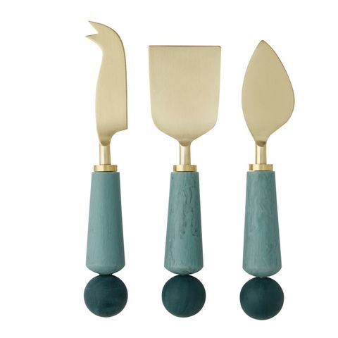 Alonso S/3 Resin Cheese Knives 17cm Teal