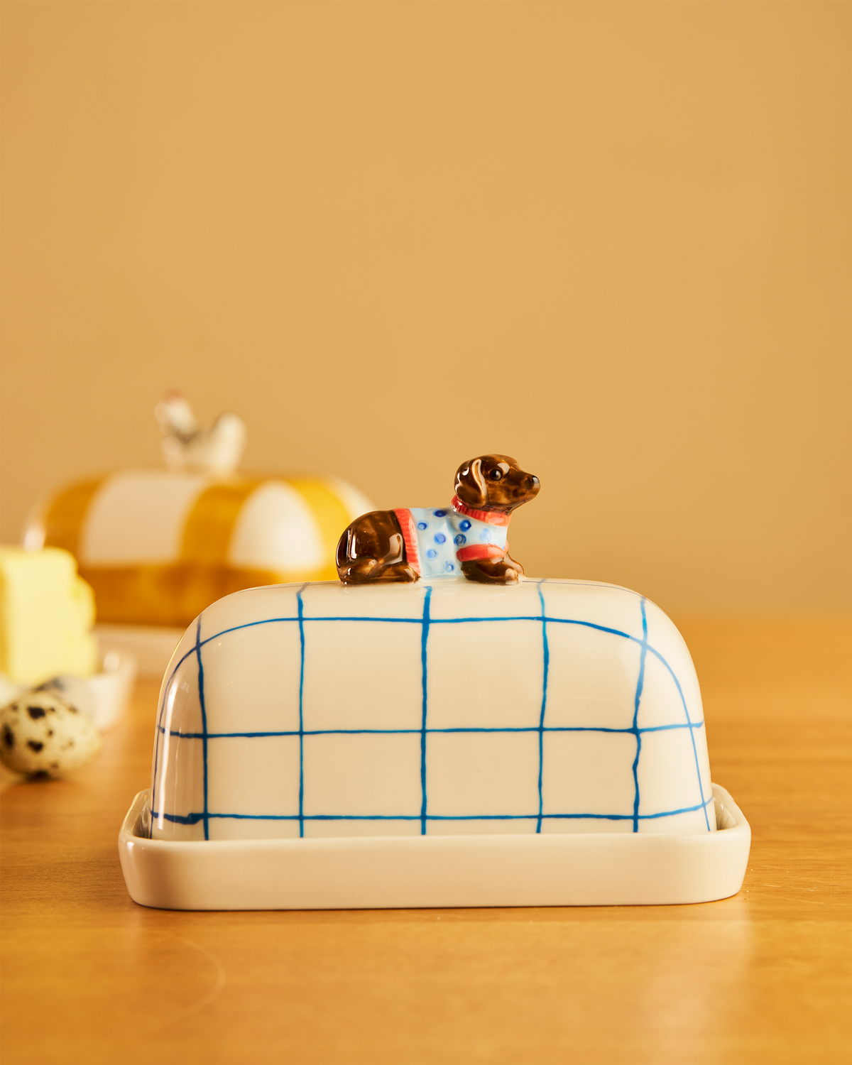 BUTTER DISH - DACHSHUND BUTTER UP