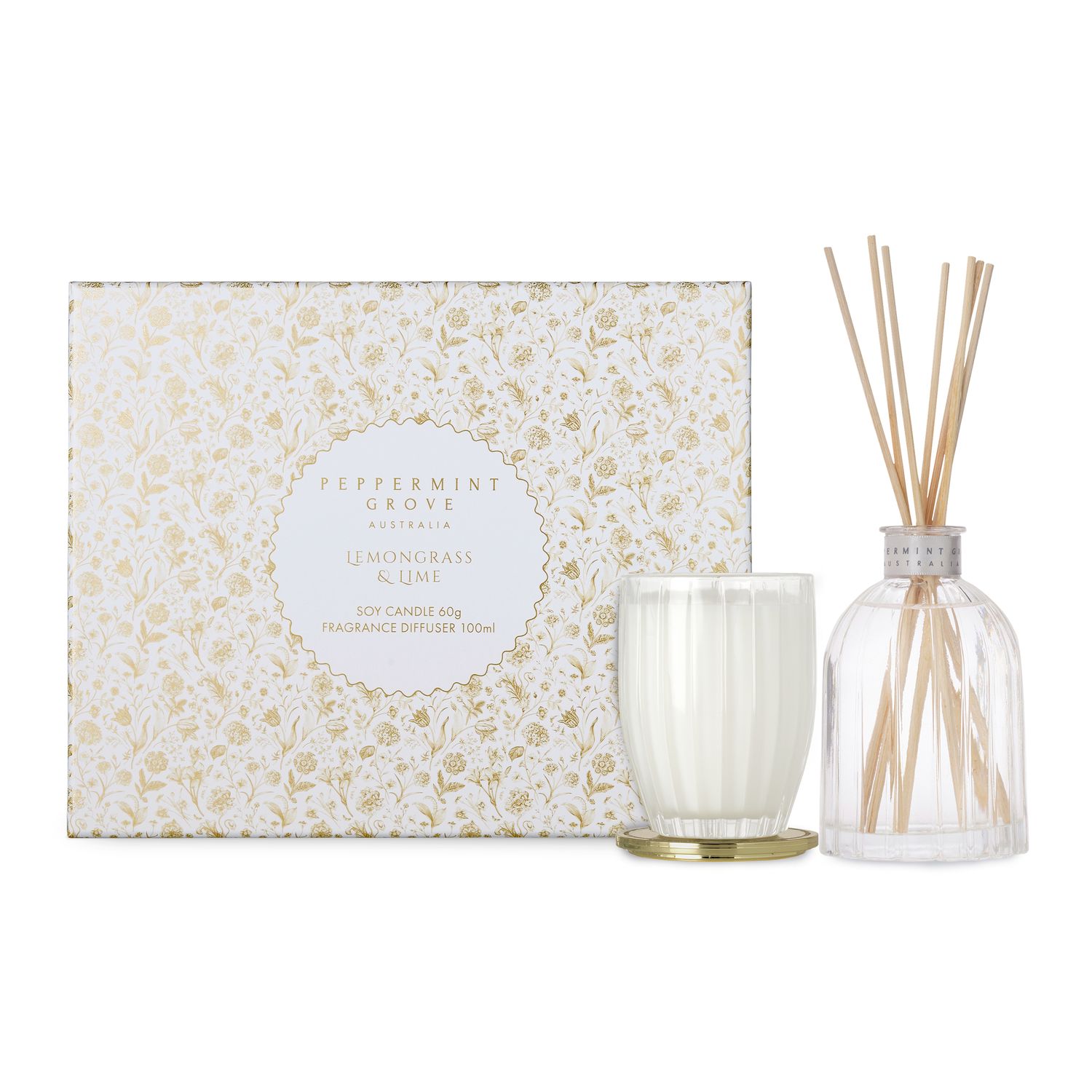 PGA Gift Set - Mini Candle &amp; Diffuser - Lemongrass &amp; Lime (Xmas 2026)