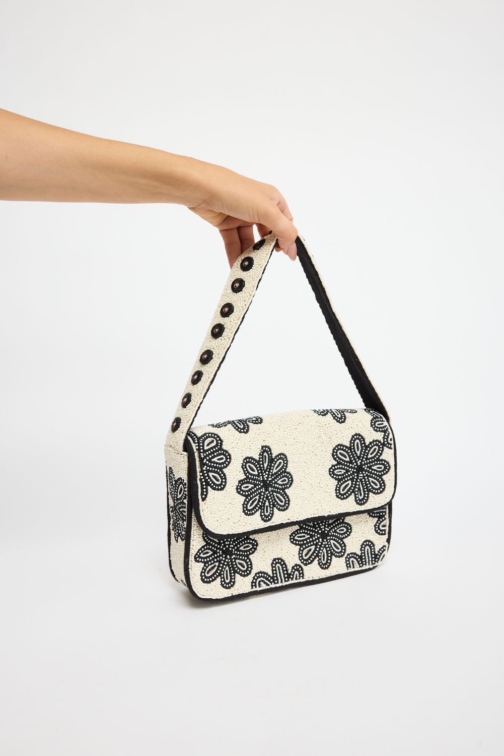 Solstice Shoulder Bag - Black W White
