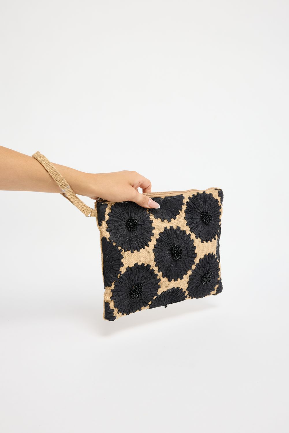 Bahia Clutch - Natural W Black