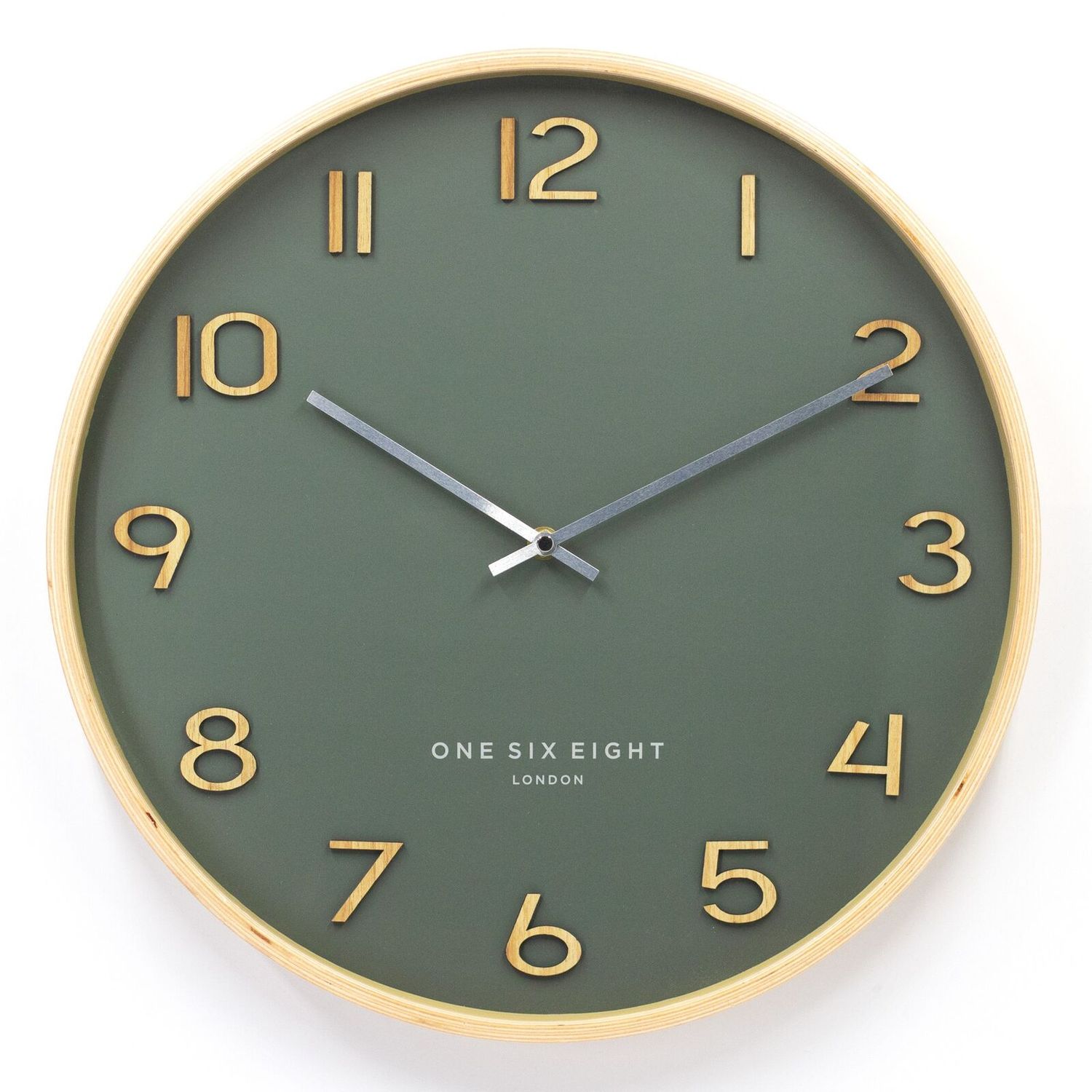 WALLACE Olive Green 53cm Silent Wall Clock
